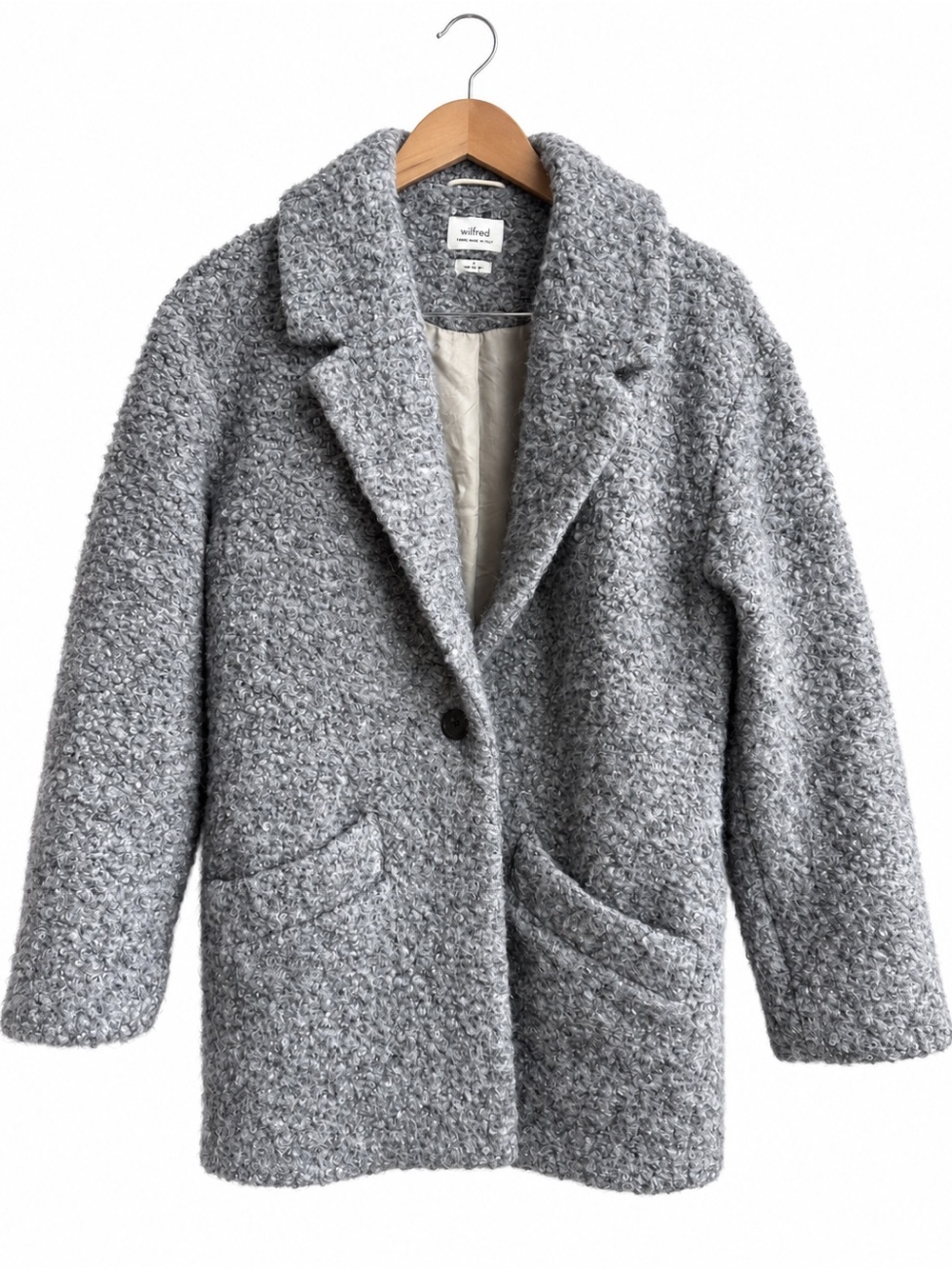 Aritzia Wilfred Oversized Gondry Bouclé Coat Wool/Mohair/Alpaca